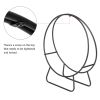 Artisasset Black Paint 40-Inch Round Indoor And Outdoor Iron Fireplace Firewood Stand Yj