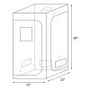 Ly-80*80*160Cm Home Use Dismountable Hydroponic Plant Growing Tent With Window Green & Black