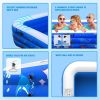 Inflatable Swimming Pools, Funavo Inflatable Pool For Kids, Kiddie, Toddler, Adults, 100" X71" X22" Family Full-Sized Swimming Pool, Lounge Pool For O