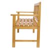 44In Outdoor Patio Wooden Bench Teak Color Rt