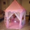 Outdoor Indoor Portable Folding Princess Castle Tent Kids Children Funny Play Fairy House Kids Play Tent(Led Star Lights)