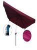 10 X 6.5Ft Rectangular Patio Outdoor Market Table Umbrellas With Crank And Push Button Tilt For Garden Pool Shade Swimming Pool Market Rt