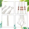 5 Packs Macrame Plant Hangers With 5 Hooks, Different Tiers, Handmade Cotton Rope Hanging Planters Set Flower Pots Holder Stand, For Indoor Outdoor Bo
