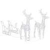 Reindeers & Sleigh Christmas Decoration 160 Leds 51.2" Acrylic