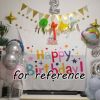 Pink Cake Happy Birthday Tapestry Photo Backdrop Hanging Blankets Party Decorate Wall Tapestry, 51X59 Inch