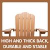 Tale Adirondack Chair Backyard Outdoor Furniture Painted Seating With Cup Holder All-Weather And Fade-Resistant Plastic Wood For Lawn Patio Deck Garde