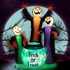 8 Feet Halloween Inflatable Witch Decor With Bright Led Lights