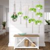 5 Packs Macrame Plant Hangers With 5 Hooks, Different Tiers, Handmade Cotton Rope Hanging Planters Set Flower Pots Holder Stand, For Indoor Outdoor Bo