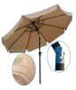 10 Ft Patio Umbrella Market Table Round Umbrella Outdoor Garden With Crank And Push Button Tilt For Garden Deck Backyard Pool Shade Outside Rt