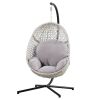 Large Hanging Egg Chair With Stand & Uv Resistant Cushion Hammock Chairs With C-Stand For Outdoor