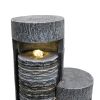39.5Inches Water Fountain With Led Lights For Home And Garden Decor