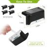 4Pcs Solar Powered Led Step Lights Outdoor Water-Resistant Dusk To Dawn Sensor Fence Lamps For Stairs Yard Railing