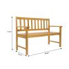 44In Outdoor Patio Wooden Bench Teak Color Rt