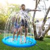 Sprinkler & Splash Pad For Kids 68In Inflatable Blow Up Pool Sprinkle Play Mat Summer Outdoor Water Toys
