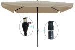 10 X 6.5Ft Rectangular Patio Umbrella Outdoor Market Umbrellas With Crank And Push Button Tilt For Garden Swimming Pool Market Rt
