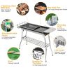 Foldable Bbq Grill Portable Charcoal Barbeque Grill Stainless Steel Bbq Grill For Picnic Camping