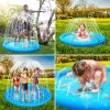 Sprinkler & Splash Pad For Kids 68In Inflatable Blow Up Pool Sprinkle Play Mat Summer Outdoor Water Toys