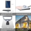 2 Pack Motion Sensor Flood Light 18 Led 300Lm Waterproof Security Lighting Wireless Wall Lights For Outside Patio Garden