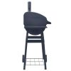 Charcoal Bbq Grill Smoker With Bottom Shelf Black