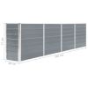 Raised Garden Bed 126"X15.7"X30.3" Galvanised Steel Gray
