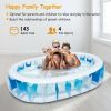 90Ãƒâ€”60Ãƒâ€”20In Inflatable Swimming Pool Blow Up Family Pool For Kids Foldable Swim Ball Pool Center