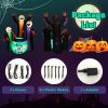 8 Feet Halloween Inflatable Witch Decor With Bright Led Lights
