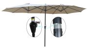 15X9Ft Double-Sided Patio Umbrella Outdoor Market Table Garden Extra Large Waterproof Twin Umbrellas With Crank And Wind Vents For Garden Deck Backyar