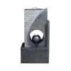 24.4Inches Modern Water Fountain With Led Lights For Home Decor