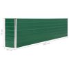 Raised Garden Bed 126"X15.7"X30.3" Galvanised Steel Green
