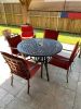 Alfresco Patio Garden 46 In Round Cast Aluminum Dining Table