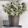 Higold - 12.6 + 10.6 Inch Resin Plant Pot, Round Pot, Indoor/Outdoor Using, Gift For Birthday, Housewarming, Set Of 2