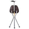 Hold 286.6 Lbs Cane With Seat Combo Aluminum Alloy Portable Led Folding Walking Stick Chair Height Adjustable Heavy Duty Thick Stool Handy Unisex For