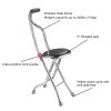 Walking Cane With Seat Aluminum Alloy Portable Led Floding Chair For Seniors Adult Height Adjustable Heavy Stick Stool For Elderly Gift