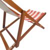 Outdoor/ Beach /Swimming Pool /Populus Wood Sling Chair Orange Stripe Color:Orange