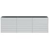 Garden Raised Bed 94.5"X15.7"X30.3" Galvanized Steel Silver