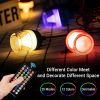 32Ft Outdoor String Lights Rgb Led Smart Patio Lights With 12 Colors Waterproof Shatterproof;  25 Dimming Modes;  Music Control