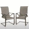 Outdoor Dining Chairs Patio Sling Spring Motion Dining Chairs For Garden, Poolside, Backyard, Porch