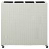 Garden Raised Bed With 4 Pots 31.5"X8.7"X31.1" Poly Rattan White