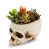 Modern Resin Skull Shaped Head Design Pots Head Model Decoration Flower Planter Props