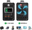 300W Solar Generator, Flashfish 60000Mah Portable Power Station Camping Potable Generator, Cpap Battery Recharged By Solar Panel/Wall Outlet/Car, 110V