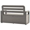 Garden Storage Bench 52.2" Plastic Anthracite