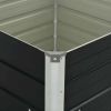 Raised Garden Bed Anthracite 39.4"X39.4"X30.3" Galvanized Steel