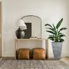 2 Pcs 20"H Tall Planters Plastic Plant Pots With Drainage, 12"W Large Square Tree Pot With Cement Pattern, Cement Gray