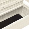 Garden Storage Bench 52.2" Plastic White