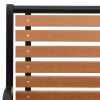 Garden Bench 49.2" Steel And Wpc Black And Brown