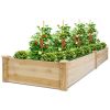 Wooden Vegetable Raised Garden Bed For Backyard Patio Balcony