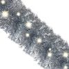 Christmas Garland With Led Lights 787.4" Silver
