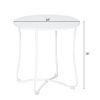 Metal Patio Side Table 18Ã‚â‚¬Â X 18Ã‚â‚¬Â Heavy Duty Weather Resistant Anti-Rust Outdoor End Table Small Steel Round Coffee Table Porch Table Snack Table F