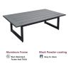 Aluminum Outdoor Furniture Set, 4-Piece Garden Aluminum Conversation Set, Patio Sectional Sofa Set With Removable Cushions And Coffee Table For Balcon