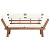 Garden Bench With Cushions 2-In-1 74.8' Solid Acacia Wood